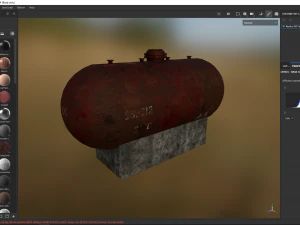 Rusty Oil Tank 3D Model