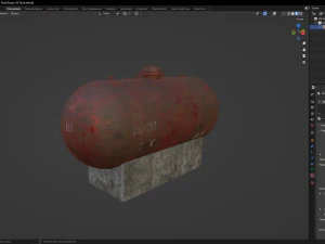 Rusty Oil Tank 3D Model