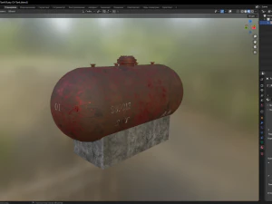 Rusty Oil Tank 3D Model