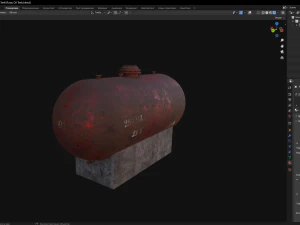 Rusty Oil Tank 3D Model