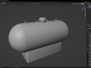 Rusty Oil Tank 3D Model