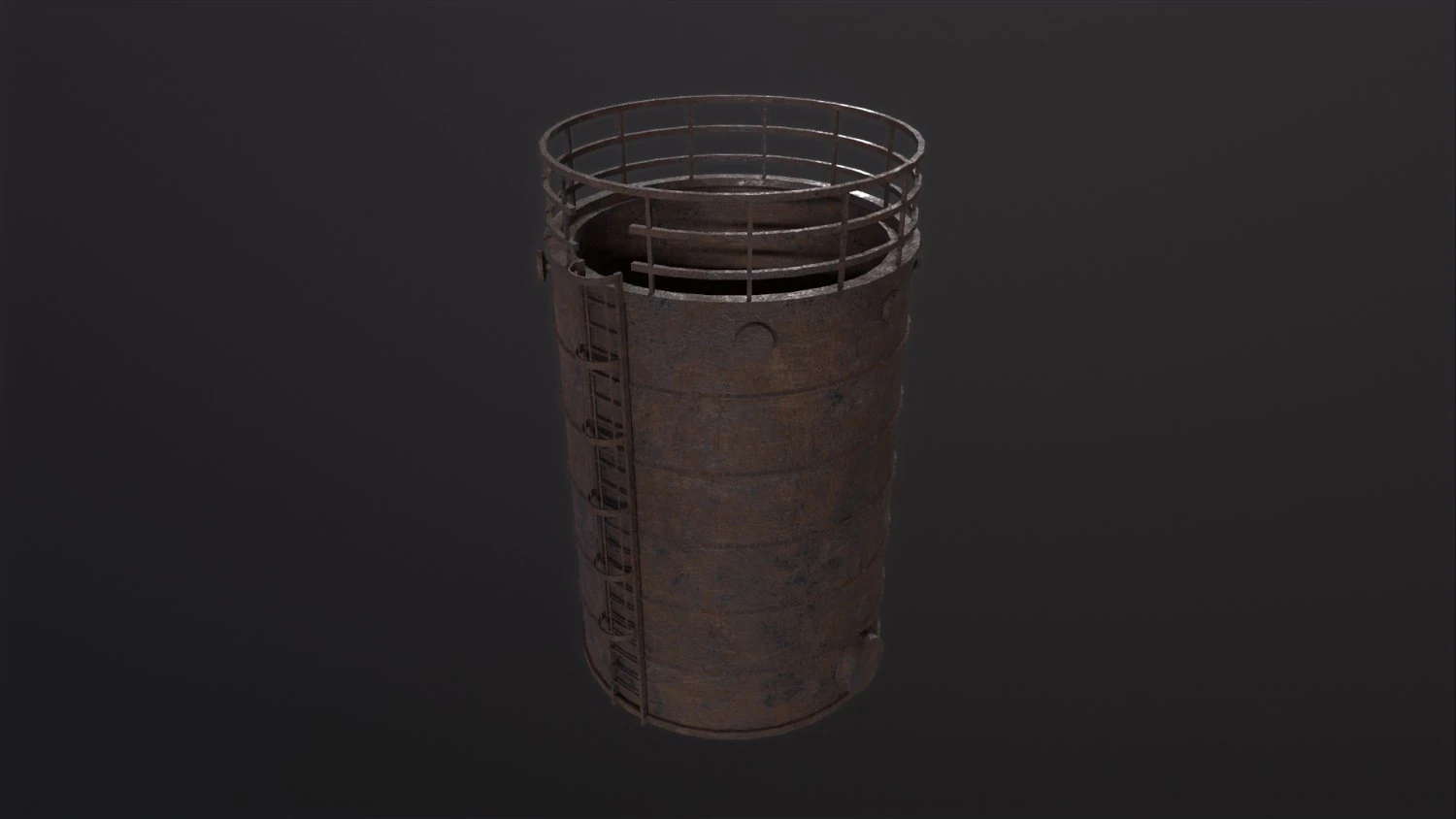 Rusted Tank storage 3D Model .c4d .max .obj .3ds .fbx .stl .blend