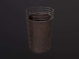 錆びたタンク保管庫 3Dモデル