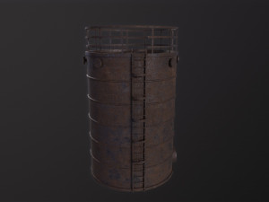 Rusted Tank storage Model 3D