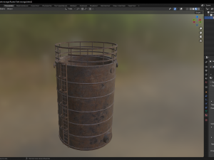 Rusted Tank storage Model 3D