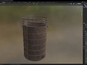 Rusted Tank storage 3D Model