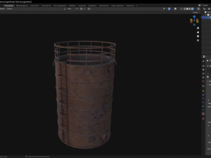 Rusted Tank storage Model 3D