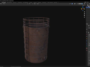 Rusted Tank storage 3D Model