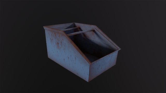 Metal Box 3D Модель .c4d .max .obj .3ds .fbx .stl .blend 