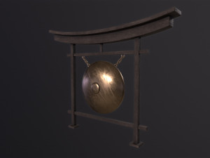 Japanese classic gong 3D मॉडल