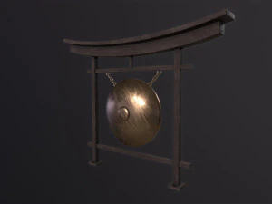Japanese classic gong 3D Model