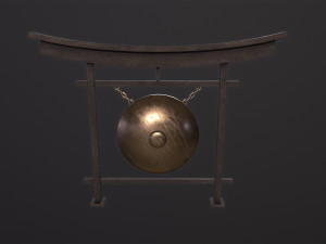 Japanese classic gong 3D मॉडल