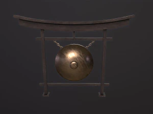 Japanese classic gong 3D Model