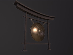 Japanese classic gong 3D मॉडल