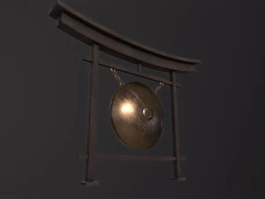 Japanese classic gong 3D Model