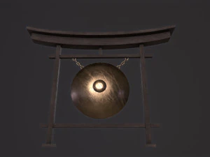 Japanese classic gong 3D Model