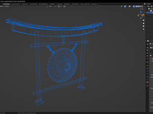 Japanese classic gong 3D मॉडल