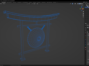 Japanese classic gong 3D मॉडल