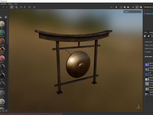 Japanese classic gong 3D मॉडल