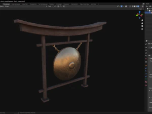 Japanese classic gong 3D Model
