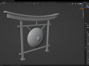 Japanese classic gong 3D मॉडल