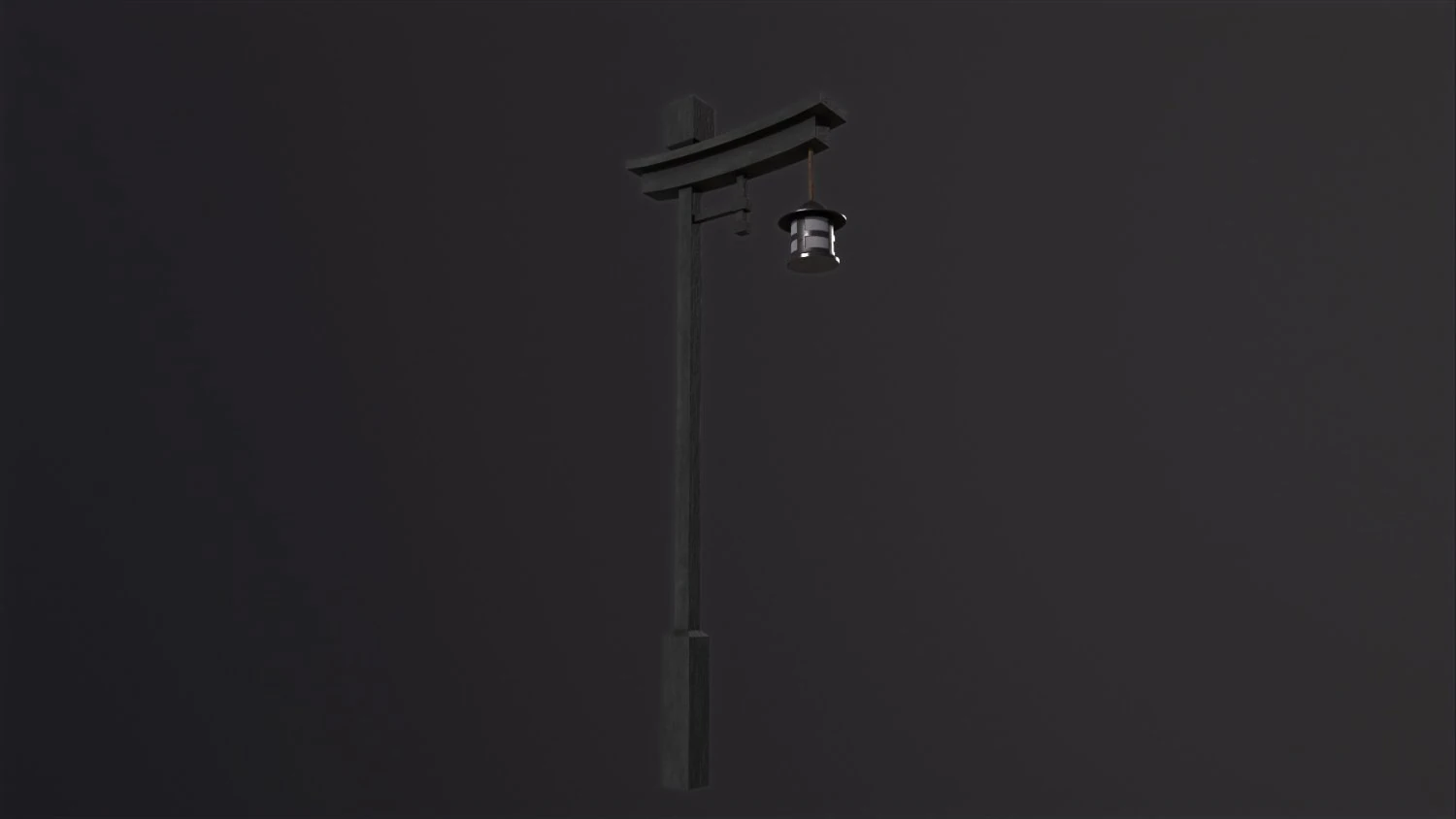 Japanese street wooden lamp 3D Model .c4d .max .obj .3ds .fbx .stl .blend