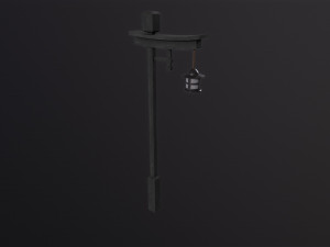 Japanese street wooden lamp Model 3D