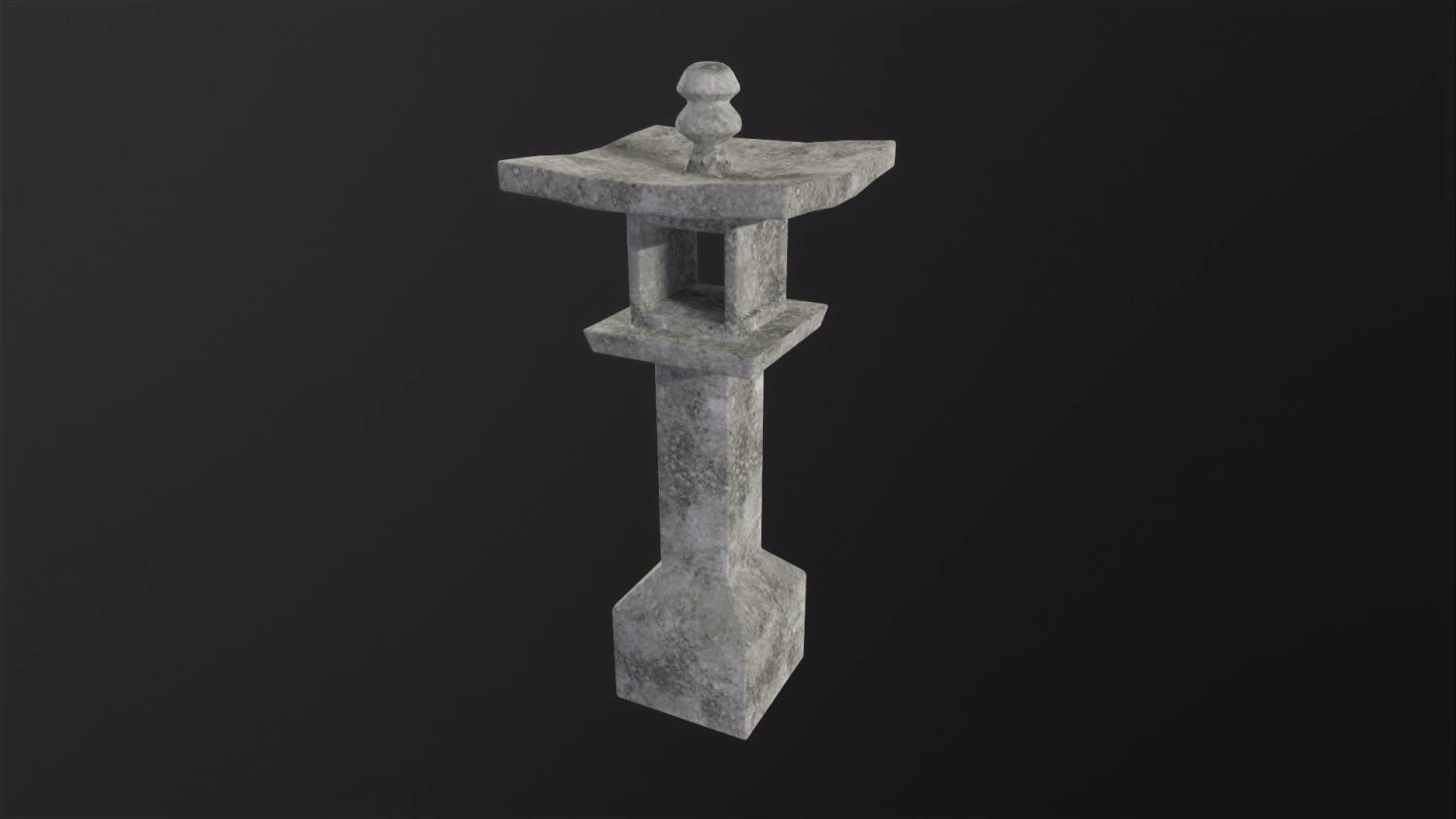 Japanese stone lantern 3D Model .c4d .max .obj .3ds .fbx .stl .blend