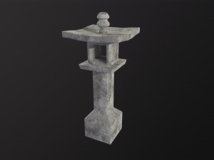 Japanese stone lantern 3Dモデル