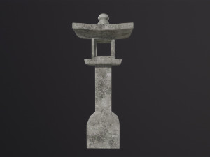 Japanese stone lantern 3D Model