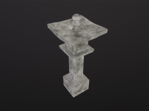 Japanese stone lantern 3D Model