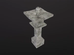 Japanese stone lantern 3D Model