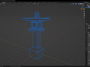 Japanese stone lantern 3D Model