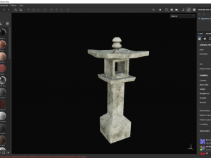Japanese stone lantern 3D Model