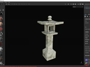 Japanese stone lantern 3D Model