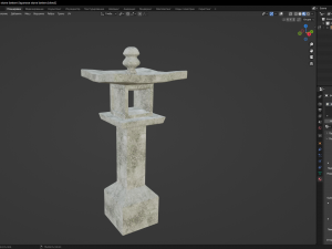 Japanese stone lantern 3D Model