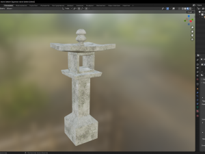 Japanese stone lantern 3D Model