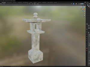 Japanese stone lantern 3D Model