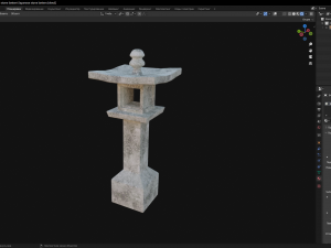 Japanese stone lantern 3D Model