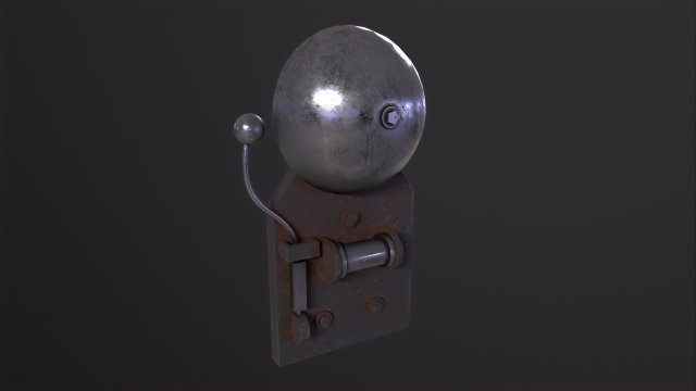 Vintage school bell 3D-Modell .c4d .max .obj .3ds .fbx .stl .blend 