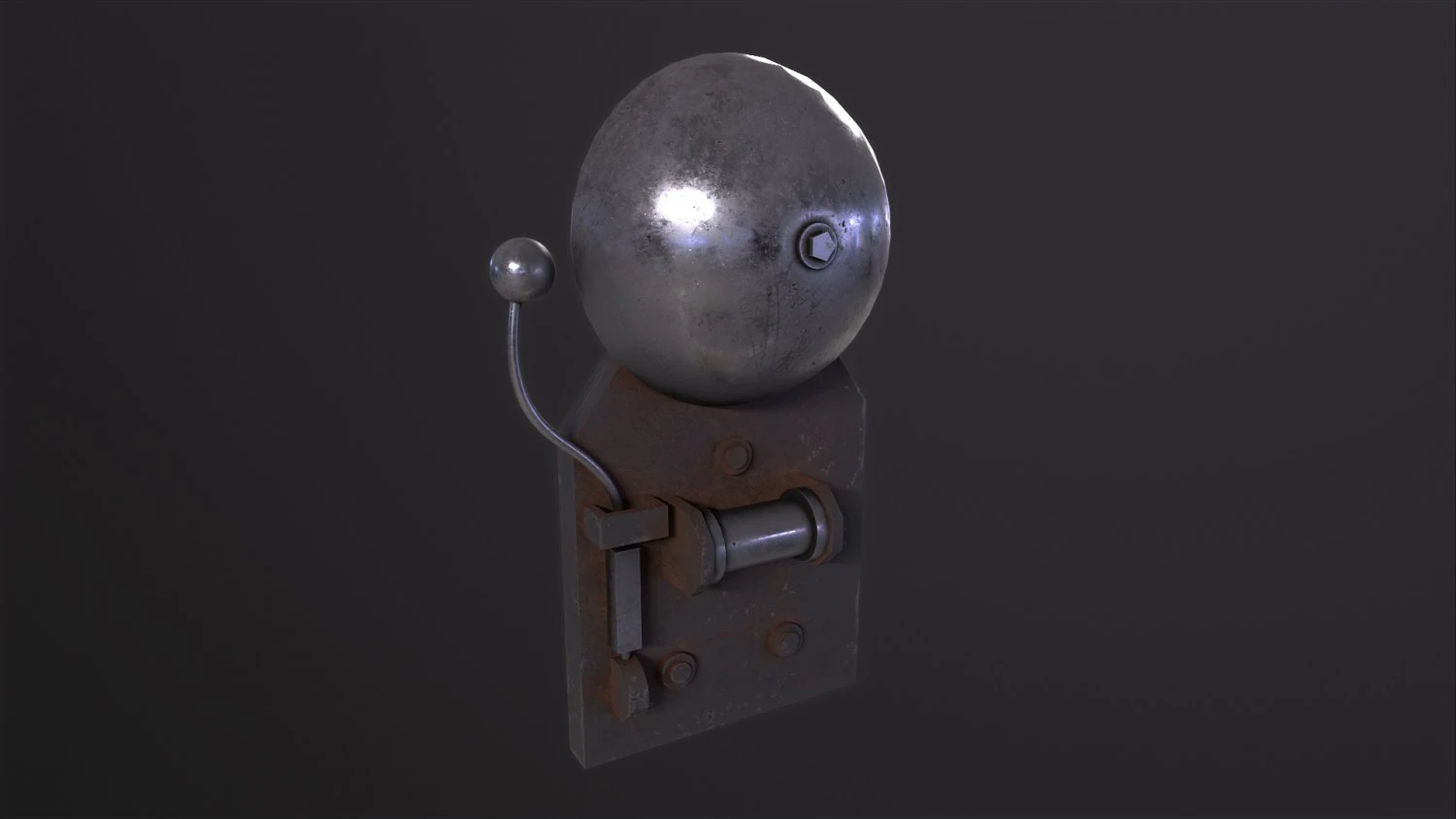 Vintage school bell 3D Model .c4d .max .obj .3ds .fbx .stl .blend