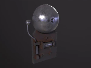 Campanello scolastico vintage Modello 3D