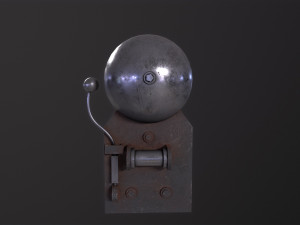 Vintage school bell 3D-Modell