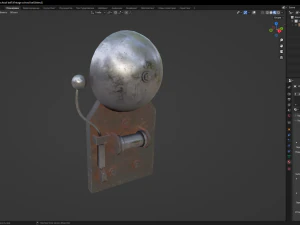Vintage school bell 3D Model