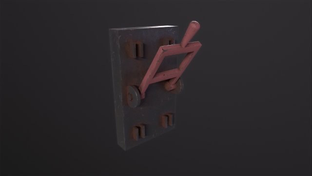 Rusted lever switch Model 3D .c4d .max .obj .3ds .fbx .stl .blend 