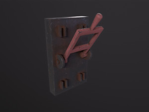 Rusted lever switch 3D Модель