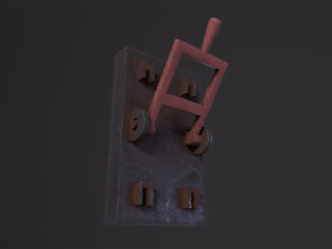 Rusted lever switch Model 3D