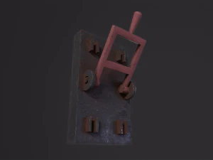 Rusted lever switch 3D Model