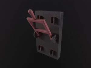 Rusted lever switch 3D Model