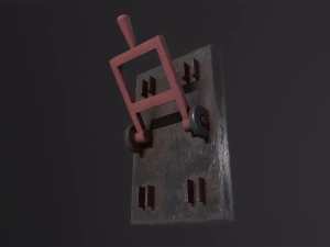 Rusted lever switch 3D Model